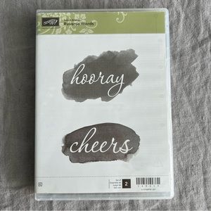 NWOT Stampin’ Up! Reverse Words Clear Mount Stamp Set